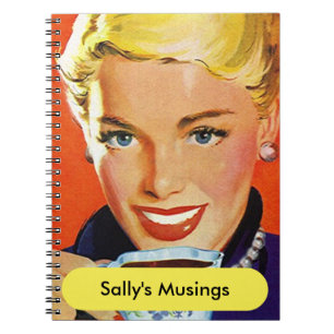 Notebook Vintage Day Planner Organised Coffee Lady