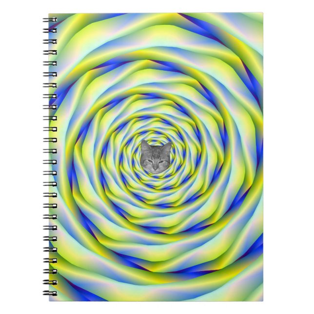 Notebook  Vortex in Blue and Yellow (Front)