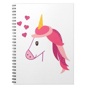 Notebook with a unicorn for a girl.