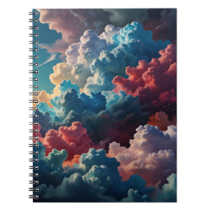 Notebook With Abstract Cloudscape 