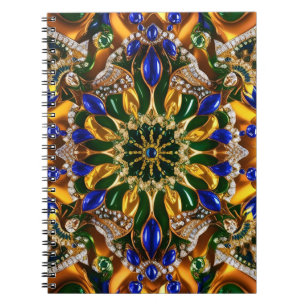 Notebook with Brazil Colours Abstract Design