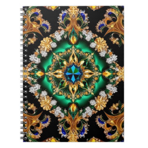 Notebook with Brazilian Colours Abstract Design