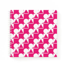 Notebook With Circle, Triangle & Square Pattern