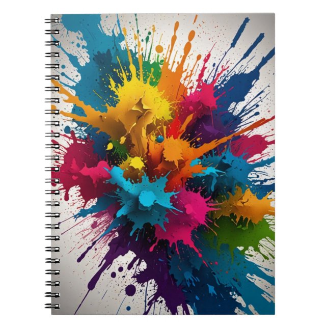 Notebook with Colour Splash Design (Front)