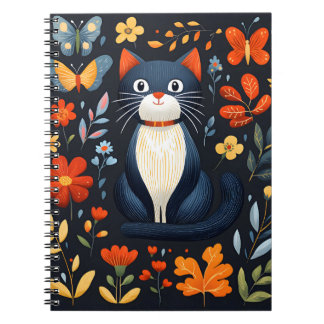 Notebook with cute cat printing cover
