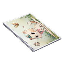 notebook with cute kitty