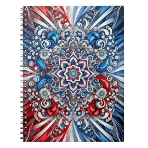 Notebook with Fench Colours Abstract Design