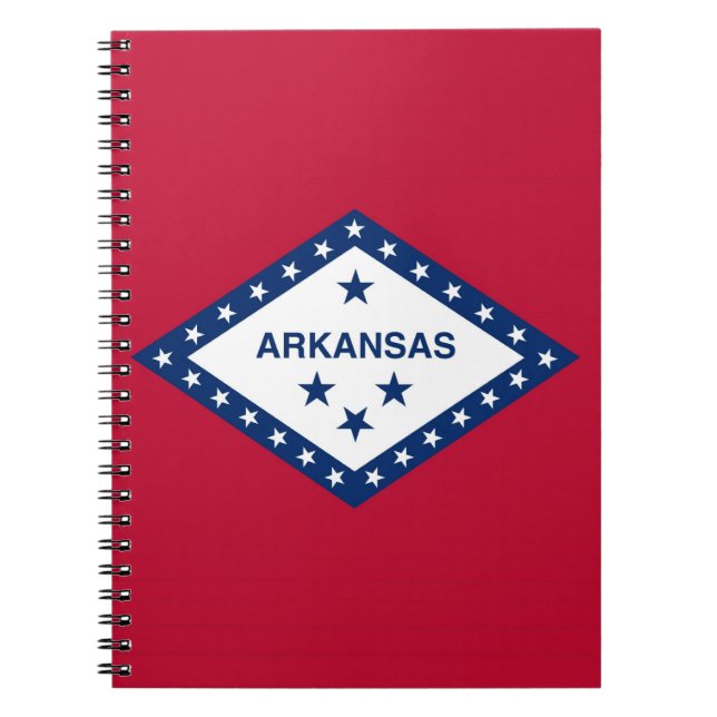 Notebook with Flag of Arkansas State (Front)