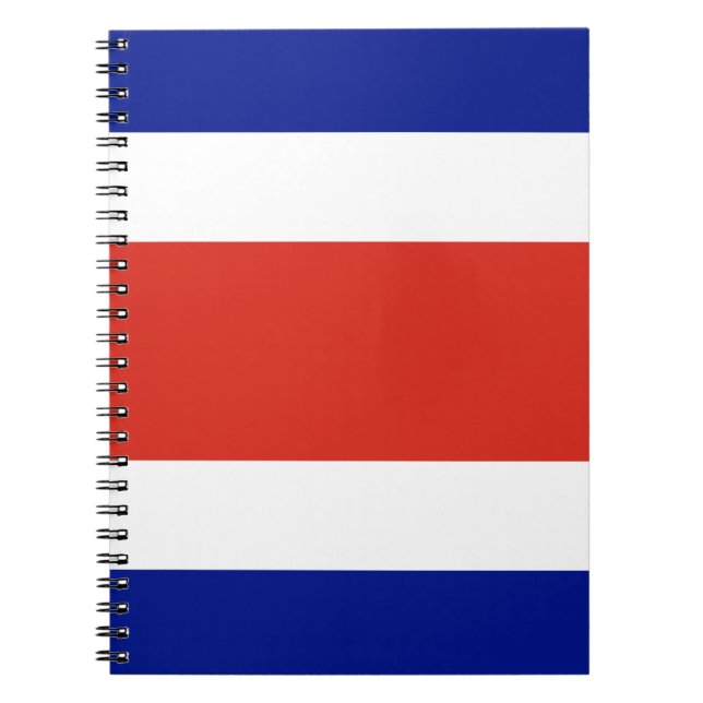 Notebook with Flag of Costa Rica (Front)