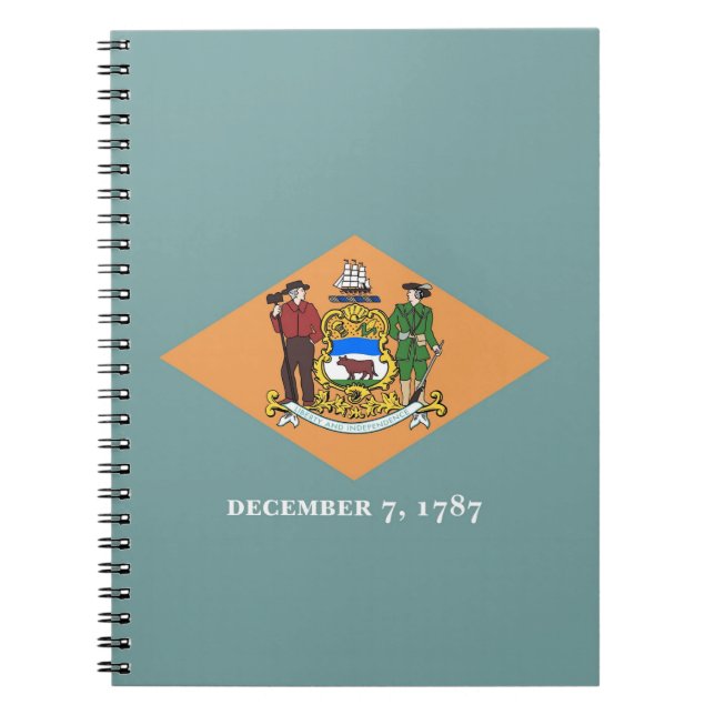 Notebook with Flag of Delaware State (Front)