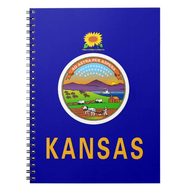 Notebook with Flag of Kansas State (Front)