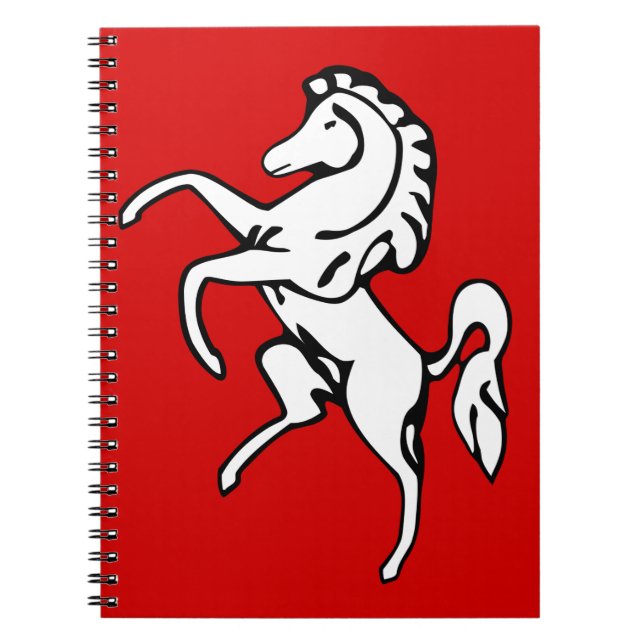 Notebook with flag of Kent, England (Front)