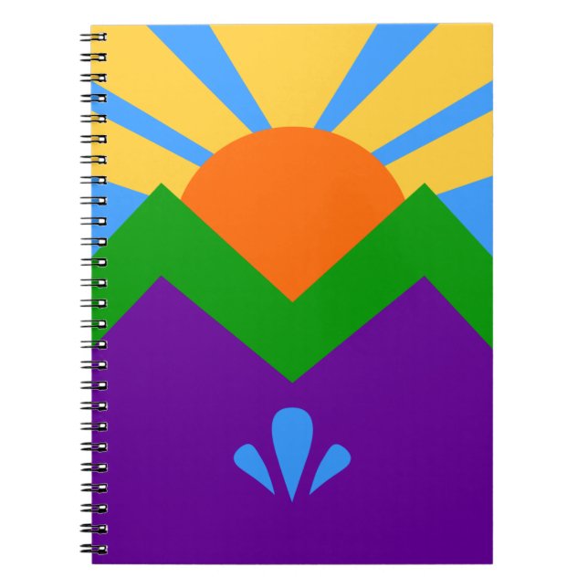 Notebook with flag of Manitou Springs, Colorado (Front)