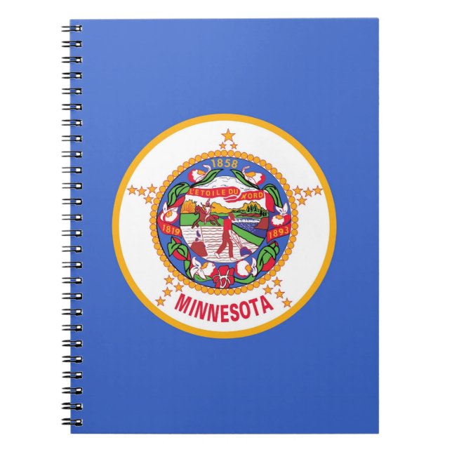 Notebook with Flag of Minnesota State (Front)