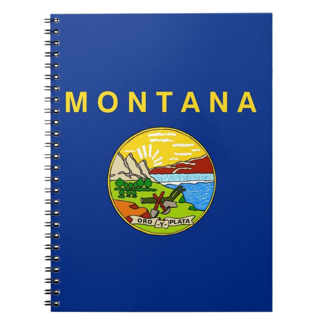 Notebook with Flag of Montana State (Front)