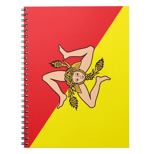Notebook with Flag of Sicily, Italy (Front)