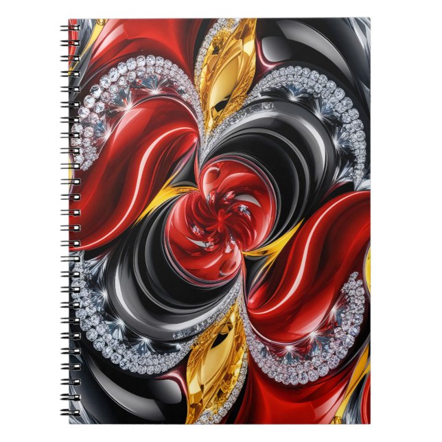 Notebook with German Colours Abstract Design (Front)