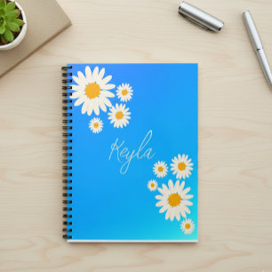 Notebook with gradient Rose and Daisies