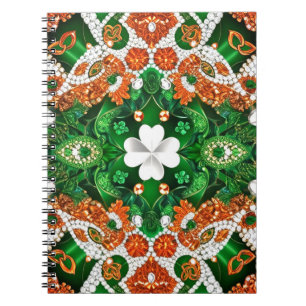 Notebook with Irish Colours Abstract Design