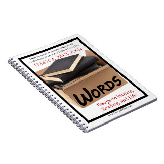 notebook with Jessica McCann's book as cover