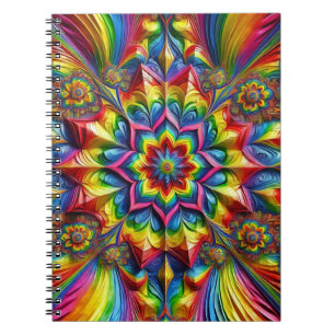 Notebook with LGBTQ Colours Abstract Design