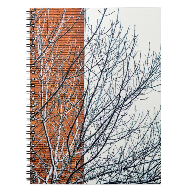 Notebook with photograph of a winter day (Front)