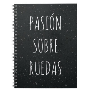 Notebook with phrase from the world of motors