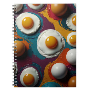 Notebook with Playful Egg Design – Colourful Art