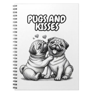 Notebook with pug bringing joy to your life
