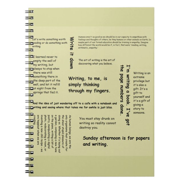 notebook with quotes cover (Front)