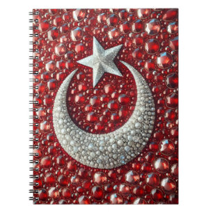 Notebook with Turkish Colours Abstract Design