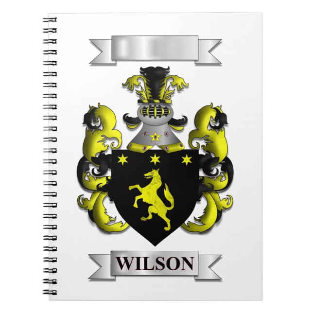 Notebook with Wilson Surname And Shield (Front)