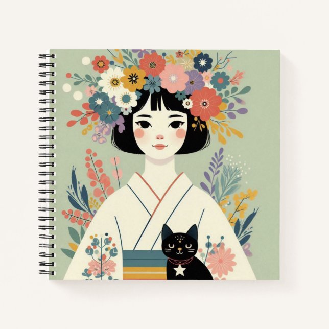 Notebook "Young Woman in a Kimono" (Front)