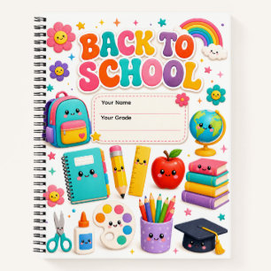 Notebook Your Name Grade Back To School Kids book