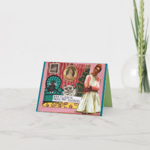 NOTECARD-BAH HUMBUG. PASS THE EGGNOG. HOLIDAY CARD