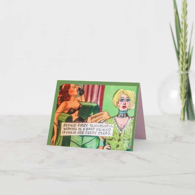 Notecard-behind every successful woman is a best f card (Front)