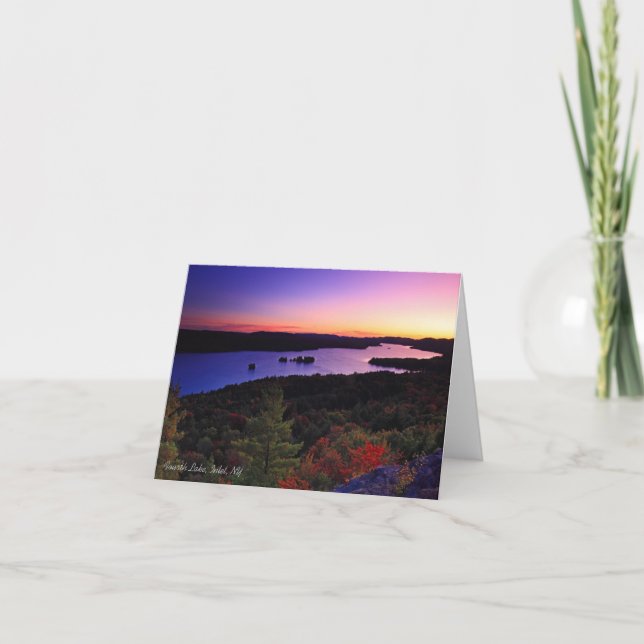 Notecard:  Fourth Lake, Inlet, NY Card (Front)