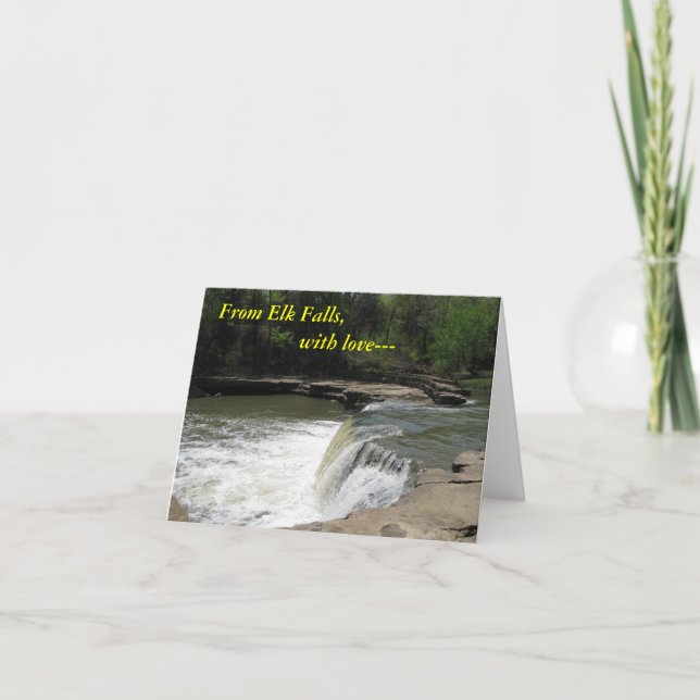 Notecard:  From Elk Falls, with love--- Card (Front)