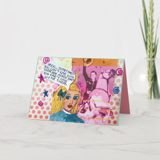 NOTECARD-MEN-SOMETIMES YOU CANT LIVE WITH THEM CARD (Front)