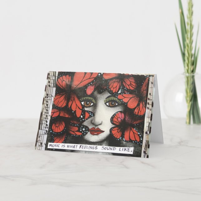 NOTECARD-MUSIC IS WHAT FEELINGS SOUND LIKE. CARD (Front)