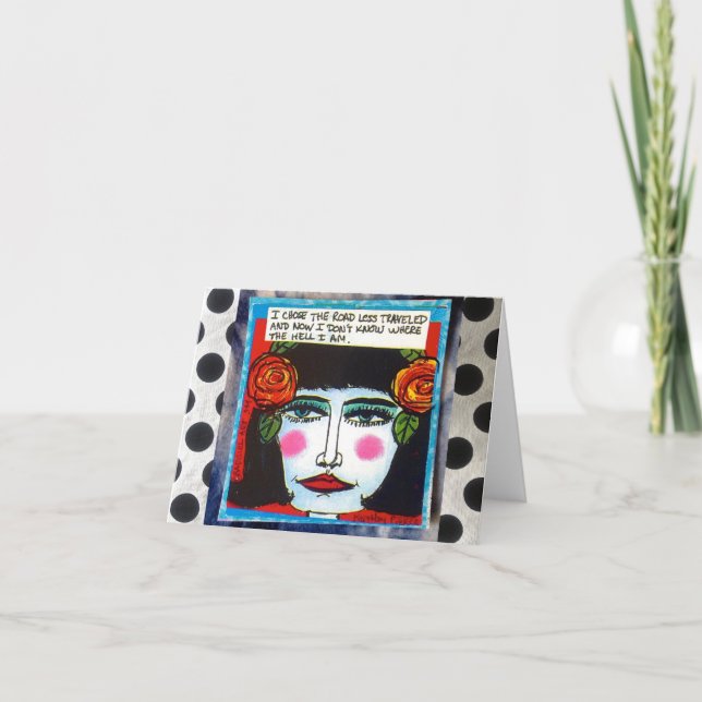 NOTECARD-ROAD LESS TRAVELED. CARD (Front)