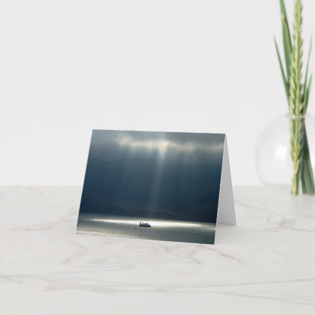 Notecard: Sunlit Boat Card (Front)