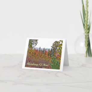 NOTECARD/THINKING OF YOU/AUTUMN COLORS AND TEXTURE CARD