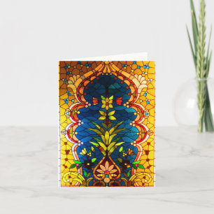 Notecard-Vintage Stained Glass Art-19 Card