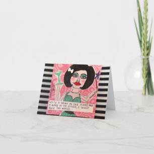 NOTECARD-WITH A DRINK IN ONE HAND CARD