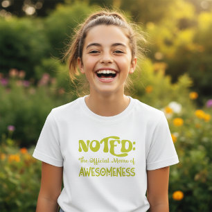 Noted Memo Of Awesomeness Lime Colour T-Shirt