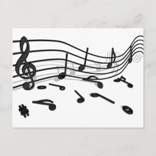 Noten, Musik Postcard