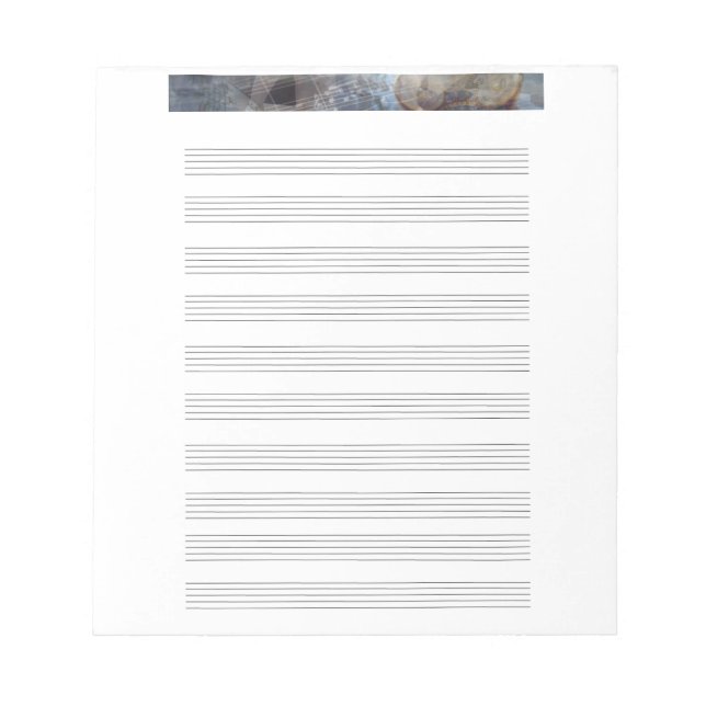 Notepad Ancient Greece Music Staff (Front)