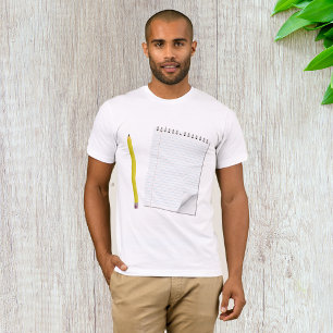 Notepad And Pencil Mens T-Shirt