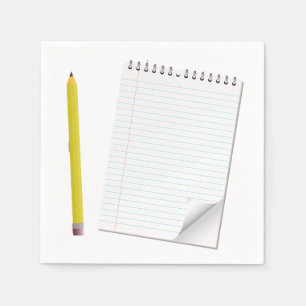 Notepad And Pencil Paper Napkins